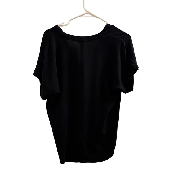 Forever 21 Black Rolled Sleeve Blouse NWT - Picture 4 of 4